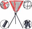 Portable Batting Movable Baseball & Softball Practice Ball Caddy Stands Foldable Pyramid Net Stand Training Softball Tennis Ball