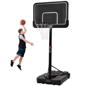 Portable Basketball Hoop &amp; Goal with Vertical Jump Measurement; Outdoor Basketball System with 6.6-10ft Height Adjustment for Youth; Adults