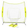 Athletic Works 7ft x 7ft Hit Pitch Training Net for Baseball Softball Protective Screens 11.02lb