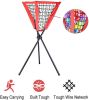 Portable Batting Movable Baseball & Softball Practice Ball Caddy Stands Foldable Pyramid Net Stand Training Softball Tennis Ball