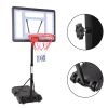 Portable Movable Swimming Pool PVC Transparent Backboard Basketball Stand (Basket Adjustment Height 1.15m-1.35m) Maximum Applicable For 7 # Ball XH