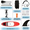 9' Inflatable Stand Up SUP Paddleboards with Accessories & Backpack Leash Double Action Hand Pump Repair Kit for Youth & Adult