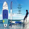 Quashley Inflatable Stand Up Paddle Board;  10'6"x 32" Surfboard with Premium SUP Accessories & Carry Bag | Wide Stance;  Bottom Fin for Paddling;  In