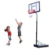 Portable Removable Basketball System Basketball Hoop Teenager PVC Transparent Backboard with Adjustable Height 7ft - 8.5ft