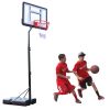 Portable Removable Basketball System Basketball Hoop Teenager PVC Transparent Backboard with Adjustable Height 7ft - 8.5ft