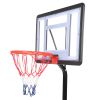 Portable Movable Swimming Pool PVC Transparent Backboard Basketball Stand (Basket Adjustment Height 1.15m-1.35m) Maximum Applicable For 7 # Ball XH