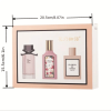 Perfume Gift Box With Three Perfume, Eau De Toilette, Suitable For Business And Office, For Dating And Birthday Gift, For Daily Use, 25ml