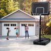 Portable Basketball Hoop &amp; Goal with Vertical Jump Measurement; Outdoor Basketball System with 6.6-10ft Height Adjustment for Youth; Adults