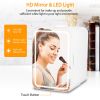 6L/1.6GAL Portable Beauty Fridge Mini Cosmetic Refrigerator AC/DC Skincare Makeup Cooler Warmer with Mirror Door 3-Brightness Light for Bedroom Travel