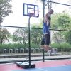 Portable Removable Basketball System Basketball Hoop Teenager PVC Transparent Backboard with Adjustable Height 7ft - 8.5ft