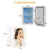 6L/1.6GAL Portable Beauty Fridge Mini Cosmetic Refrigerator AC/DC Skincare Makeup Cooler Warmer with Mirror Door 3-Brightness Light for Bedroom Travel