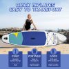 Quashley Inflatable Stand Up Paddle Board;  10'6"x 32" Surfboard with Premium SUP Accessories & Carry Bag | Wide Stance;  Bottom Fin for Paddling;  In