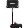 Portable Basketball Hoop &amp; Goal with Vertical Jump Measurement; Outdoor Basketball System with 6.6-10ft Height Adjustment for Youth; Adults