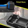 Adjustable Dumbbell - 55lb Single Dumbbell with Anti-Slip Handle; Fast Adjust Weight by Turning Handle with Tray; Exercise Fitness Dumbbell Suitable f