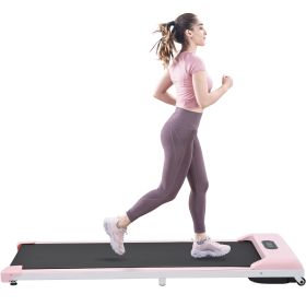 2 in 1 Under Desk Electric Treadmill 2.5HP; with Bluetooth APP and speaker; Remote Control; Display; Walking Jogging Running Machine Fitness Equipment (Color: as Pic)