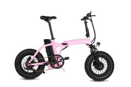 Dual-Drive Fat Tire E-bike Pro (Drive mode: Dual drive, Color: Pink)