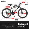 S26102 26 Inch Mountain Bike, Shimano 21 Speeds with Mechanical Disc Brakes, High-Carbon Steel Frame, Suspension MTB Bikes Mountain Bicycle for Adult