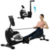 Magnetic Rowing Machine Folding Rower with 14 Level Resistance Adjustable; LCD Monitor and Tablet Holder for Foldable Rower Home Gym Cardio Workout